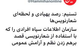 راهکار اطلاعات سپاه برای شناسایی شعارنویسان