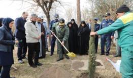 کاشت ۴۷ نهال برای ۴۷ سالگی انقلاب اسلامی در منطقه ۱۳ تهران