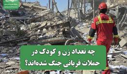 چه تعداد زن و کودک در حملات قربانی جنگ شده‌اند؟