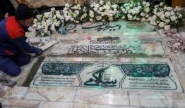 تصویر سنگ مزار سپهبد شهید حسین سلامی