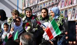 استقبال باشکوه مردم ماکو از بانوان تیم ملی فوتبال ایران