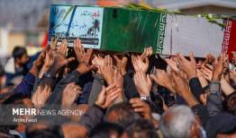 تشییع پیکر مطهر شهید گمنام در فرودگاه شیراز