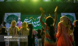 برگزاری جشن وحدت و ولادت پیامبر رحمت در حسین‌آباد شهرستان دلگان