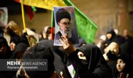 سوگ رهبر شهید همزمان با سومین شب قدر در کرمانشاه