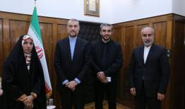 تصاویر دیدار امیرعبداللهیان با ۲ خبرنگار تحریم‌شده