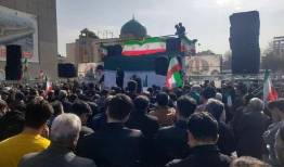 اجتماع بزرگ مردم مشهد در سوگ شهادت رهبر شهید انقلاب اسلامی آغاز شد