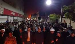 راهپیمایی شیعه و سنی در عسلویه در سوگ رهبر شهید