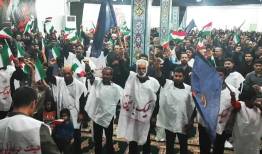 عزاداری کفن پوشان «بنجار» در سوگ رهبر شهید