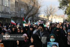 حضور مردم زادگاه بنیانگذار جمهوری اسلامی در  راهپیمایی ۲۲ بهمن