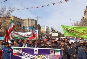 حضور پرشور مردم شهرستان مرزی خواف در راهپیمایی ۲۲ بهمن 