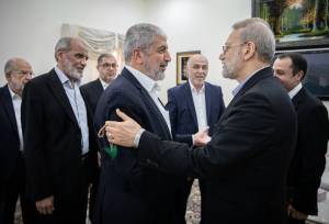 دیدار لاریجانی با رهبران حماس در قطر