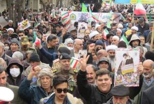 تصاویری از حضور مردم بروجرد در راهپیمایی ۲۲ بهمن