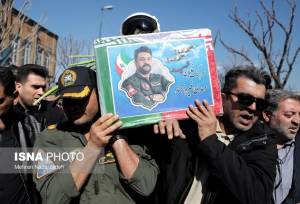 پیکر شهید خلبان سرهنگ مهدی فیروزمند در تبریز تشییع شد