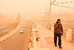 گردوخاک عراقی میهمان آسمان خوزستان می‌شود