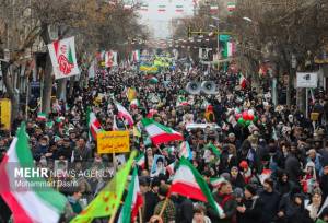 افزایش ۵۳ درصدی حضور مردم  در راهپیمایی ۲۲ بهمن نسبت به سال گذشته