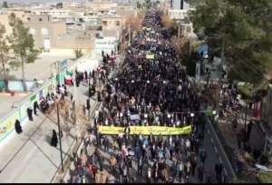 تصاویر هوایی از راهپیمایی ۲۲ بهمن بردسکن 
