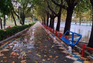 بارش باران در همدان