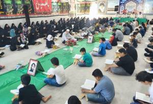 جزء خوانی قرآن کریم در شهر امام حسن