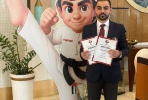 داور خوزستانی صاحب دو درجه جهانی کاراته شد