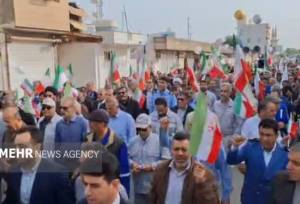 راهپیمایی ۲۲ بهمن در خارگ