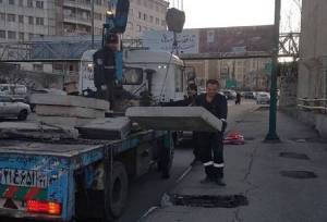 طرح رفع خطر کندرو بزرگراه یادگار امام در محدوده ناحیه یک اجرا شد