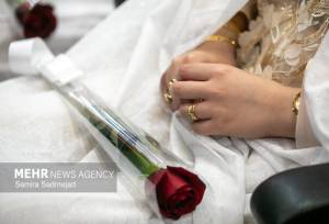 جشن ازدواج ۳۱۳ زوج در حرم مطهر امام رضا(ع)