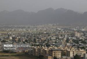 وقوع پدیده گردوغبار در آسمان لرستان