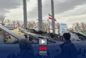 رونمایی از پهبادهای‌ ساقط‌شده‌ دشمن درجنگ ۱۲روزه