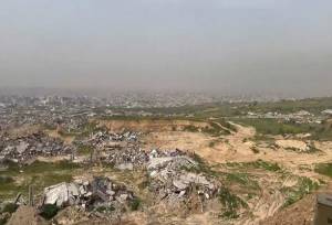 حجم گسترده ویرانی در شرق خط زرد در نوار غزه+فیلم