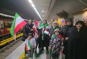 خدمات رسانی مترو تهران به شرکت کنندگان در راهپیمایی ۲۲ بهمن