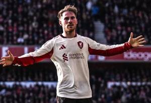 برتری لیورپول با گل دقیقه ۷+۹۰ مک‌آلیستر!