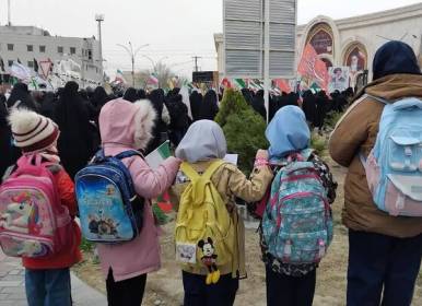 حضور کودکان مشهدی در راهپیمایی روز قدس+فیلم