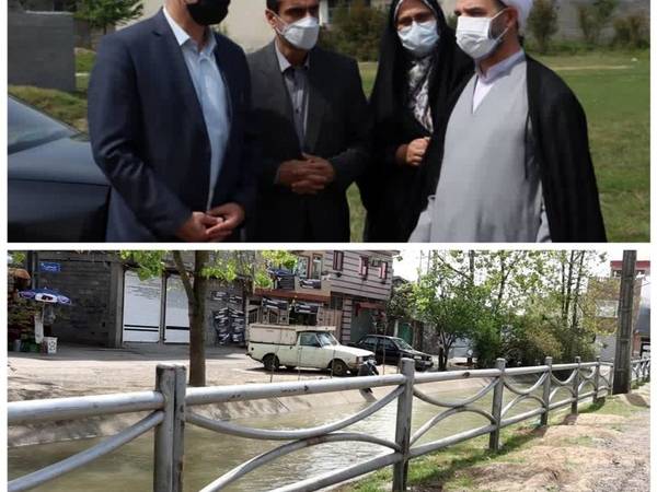 به کارگیری نرده های جمع آوری شده خیابان امام در نقاط پر مخاطره رشت 
