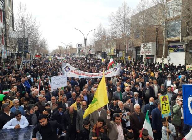 عهد و پیمان دوباره مردم کاشمر در یوم الله ۲۲ بهمن 