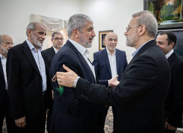 دیدار لاریجانی با رهبران حماس در قطر