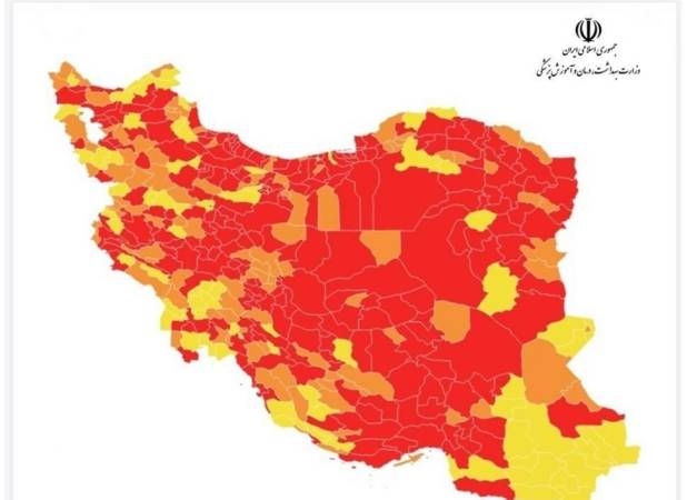 قرارگیری ۹ شهرستان لرستان در وضعیت قرمز کرونایی
