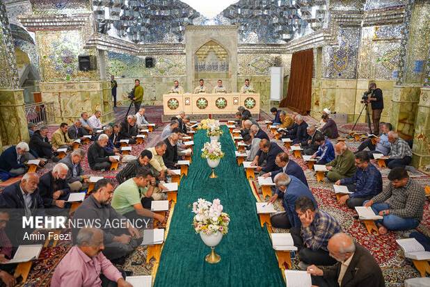 رمضان در سایه کلام الله؛ روایت مردمی از جزء خوانی قرآن در شاهچراغ(ع)