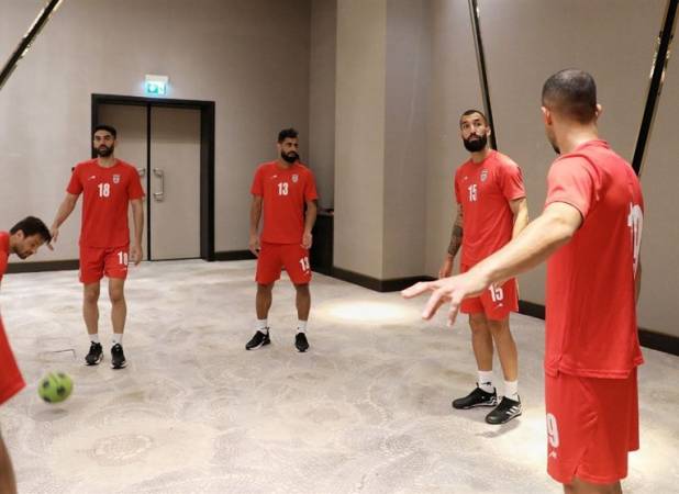 تمرین سبک بازیکنان تیم ملی در هتل