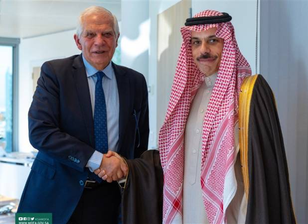 دیدار وزیر خارجه عربستان با بورل و گفتگو در مورد ایران
