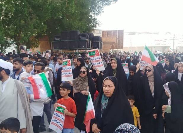 راهپیمایی حماسی مردم جاسک در راهپیمایی ۲۲ بهمن