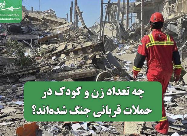 چه تعداد زن و کودک در حملات قربانی جنگ شده‌اند؟