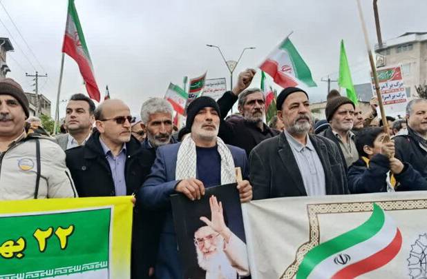 راهپیمایی دشمن شکن ۲۲ بهمن در بهشهر