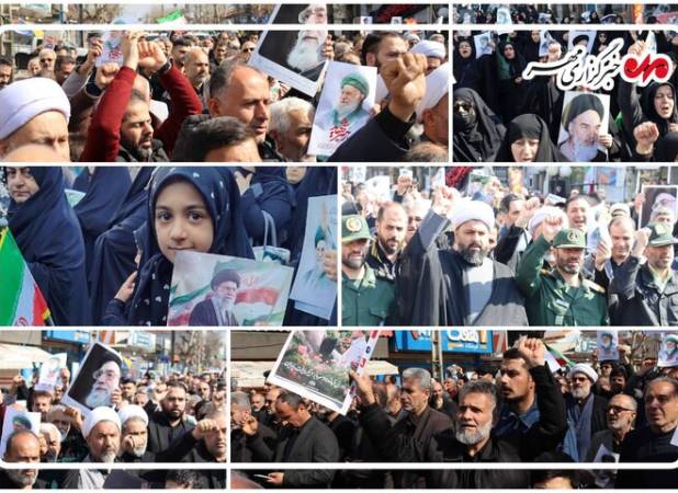راهپیمایی مردم شفت در سوگ رهبر شهید انقلاب