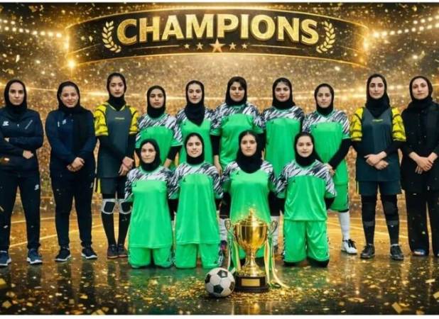 بانوان رودانی بر سکوی قهرمانی فوتسال هرمزگان ایستادند