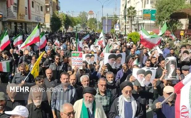 راهپیمایی مردم بوشهر در خونخواهی رهبر شهید
