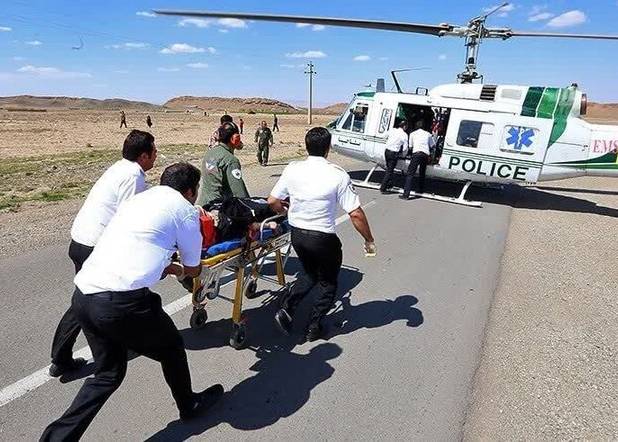 انتقال مصدوم سقوط از ارتفاع‌ با هواپیمای اورژانس استان تهران