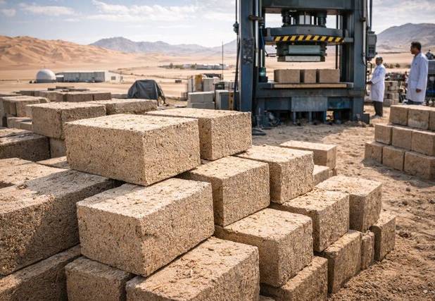 آجرهای بیابانی جایگزین سیمان می‌شوند
