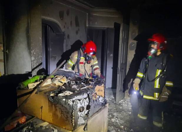 وقوع آتش‌سوزی در یک منزل ویلایی شهرک گلستان سمنان؛ حادثه مصدوم نداشت