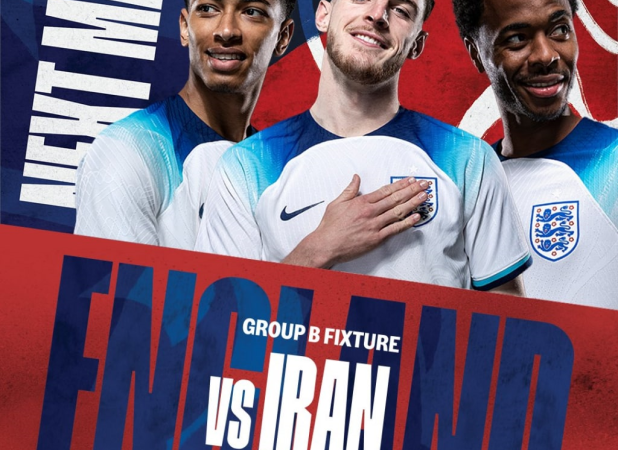 رونمایی از پوستر انگلیس برای بازی با ایران