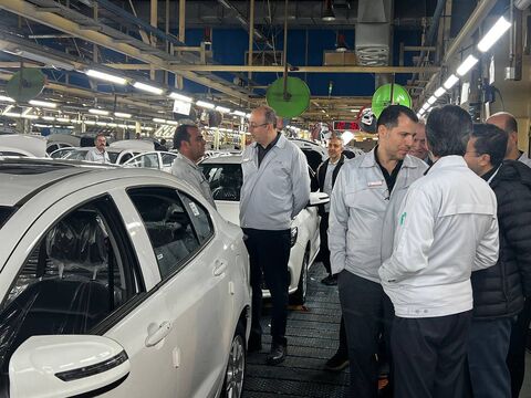 بازدید مدیرعامل گروه خودروسازی سایپا از خطوط تولید 